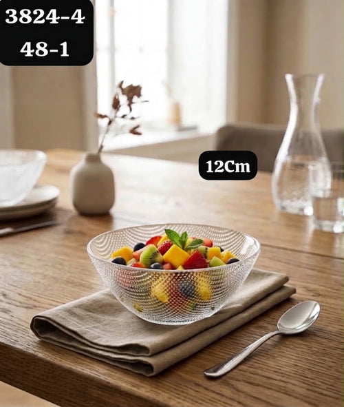 Petit Bol en Verre Relief Perlé 12 cm
