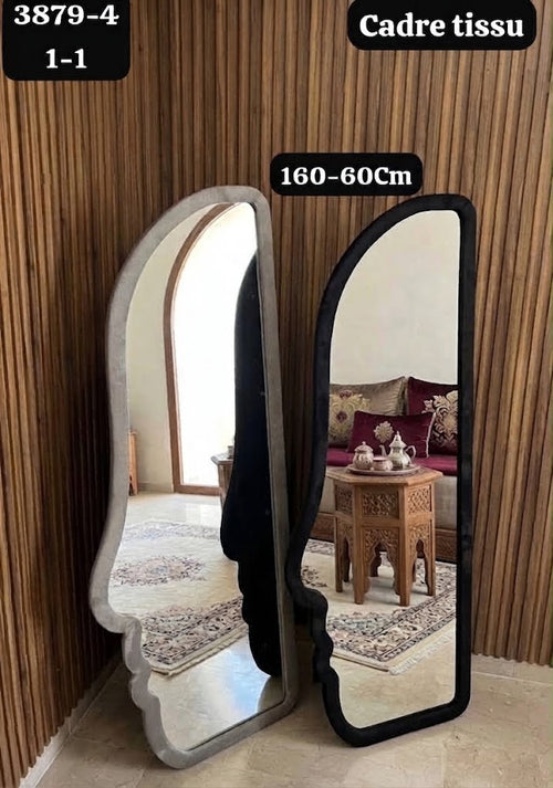 Miroir Sur Pied Cadre Tissu 160x60 cm