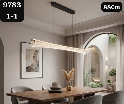 Lustre Suspension Linéaire LED Cylindrique 88 cm