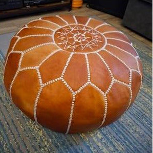 Pouf Marocain en Cuir – Artisanat Traditionnel