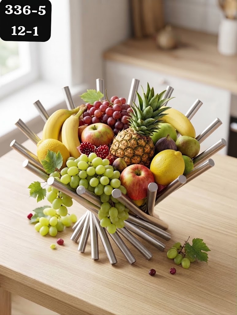 Corbeille a Fruits Pliable en Acier Inoxydable